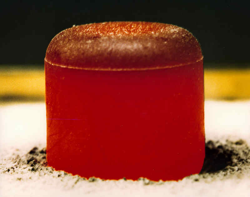 Du plutonium chauffé au rouge.